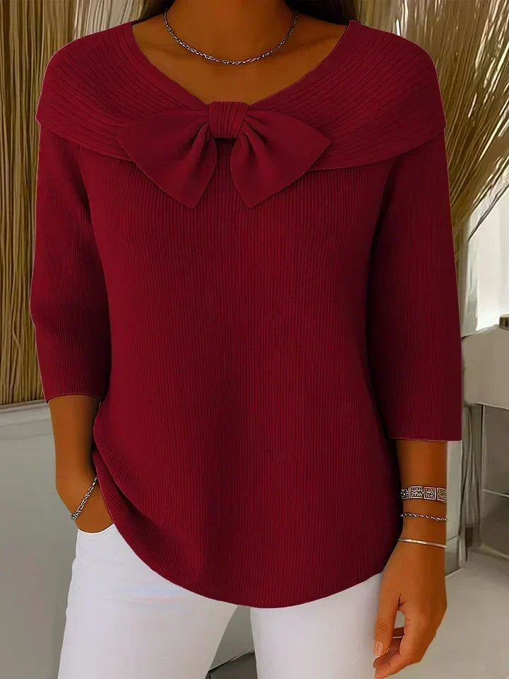 Ángeles | Jersey con Lazo y Cuello Redondo