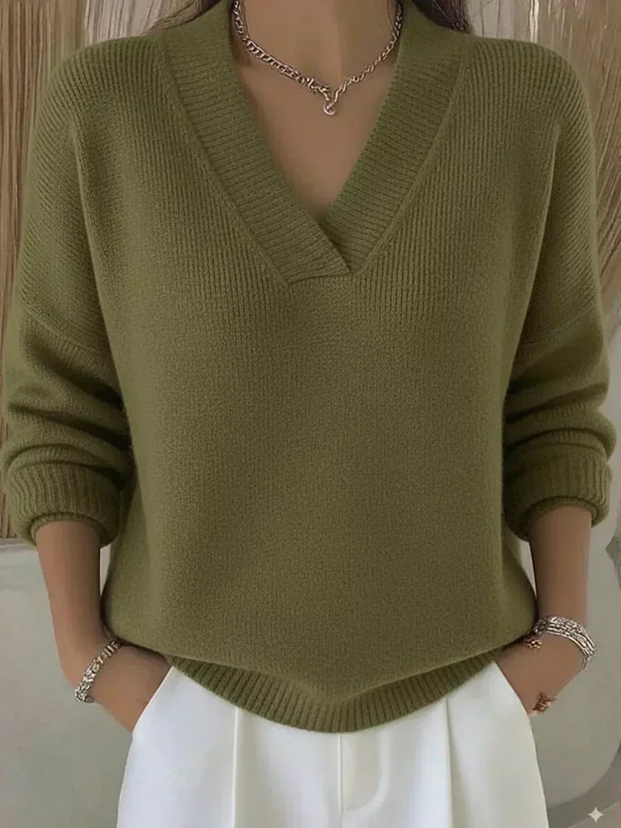 Antonia | Jersey Holgado con Cuello de Pico