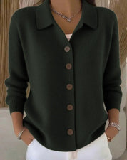 Marisol | Chaqueta de Punto con Cuello y Botones
