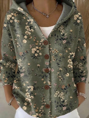Maite | Chaqueta de Punto Estampada con Capucha