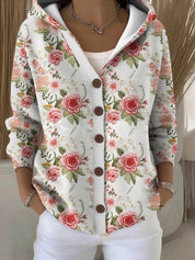 Maite | Chaqueta de Punto Estampada con Capucha