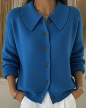 Cristina | Chaqueta de Punto con Cuello Camisero