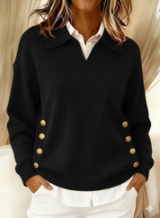 Yolanda | Jersey con Cuello Polo y Botones