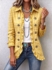 Rebeca | Chaqueta de Cuadros Vichy con Volantes