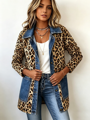 Charo | Chaqueta Larga de Leopardo con Vaquero