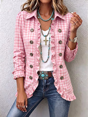 Rebeca | Chaqueta de Cuadros Vichy con Volantes